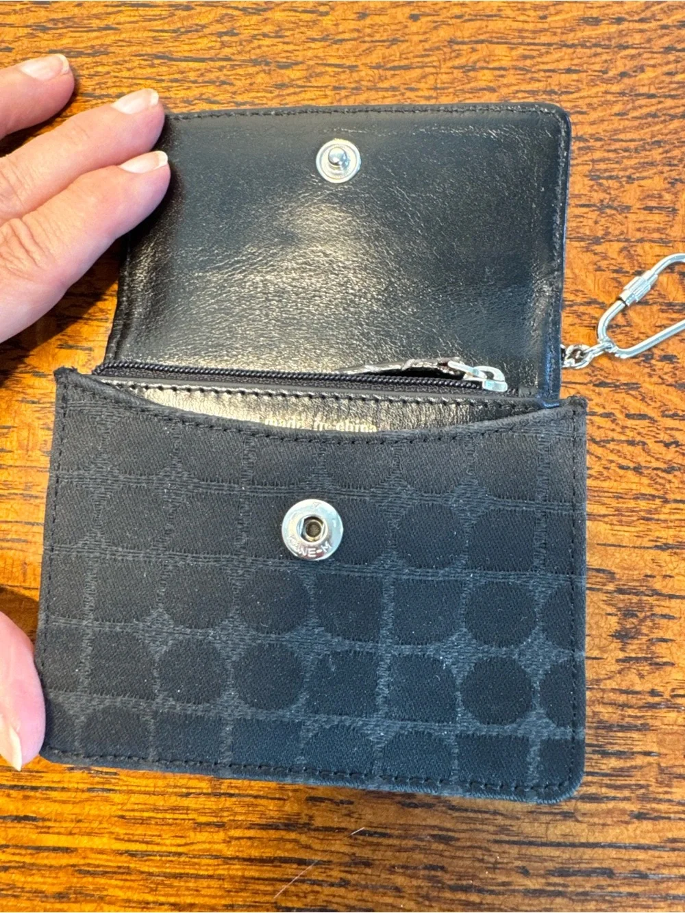 NIB Kate Spade Ruth Spade Flower Jacquard Cardholder with Key Ring